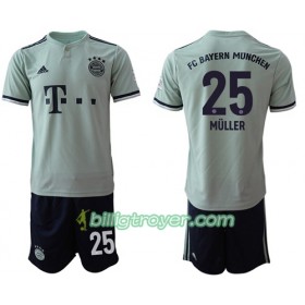 Billige Fotballdrakter FC Bayern München Muller 25 Barn Bortedraktsett 2018/19 Kortermet